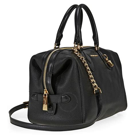 michael kors grayson large convertible black pebble leather satchel bag|MICHAEL Michael Kors Grayson Large Convertible Satchel.